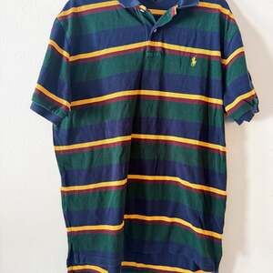 Vintage 1990s Polo Ralph Lauren Striped Button up Shirt / 1990s Button up
